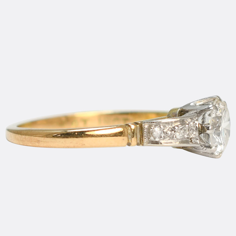 0.76ct Diamond Solitaire Engagement Ring