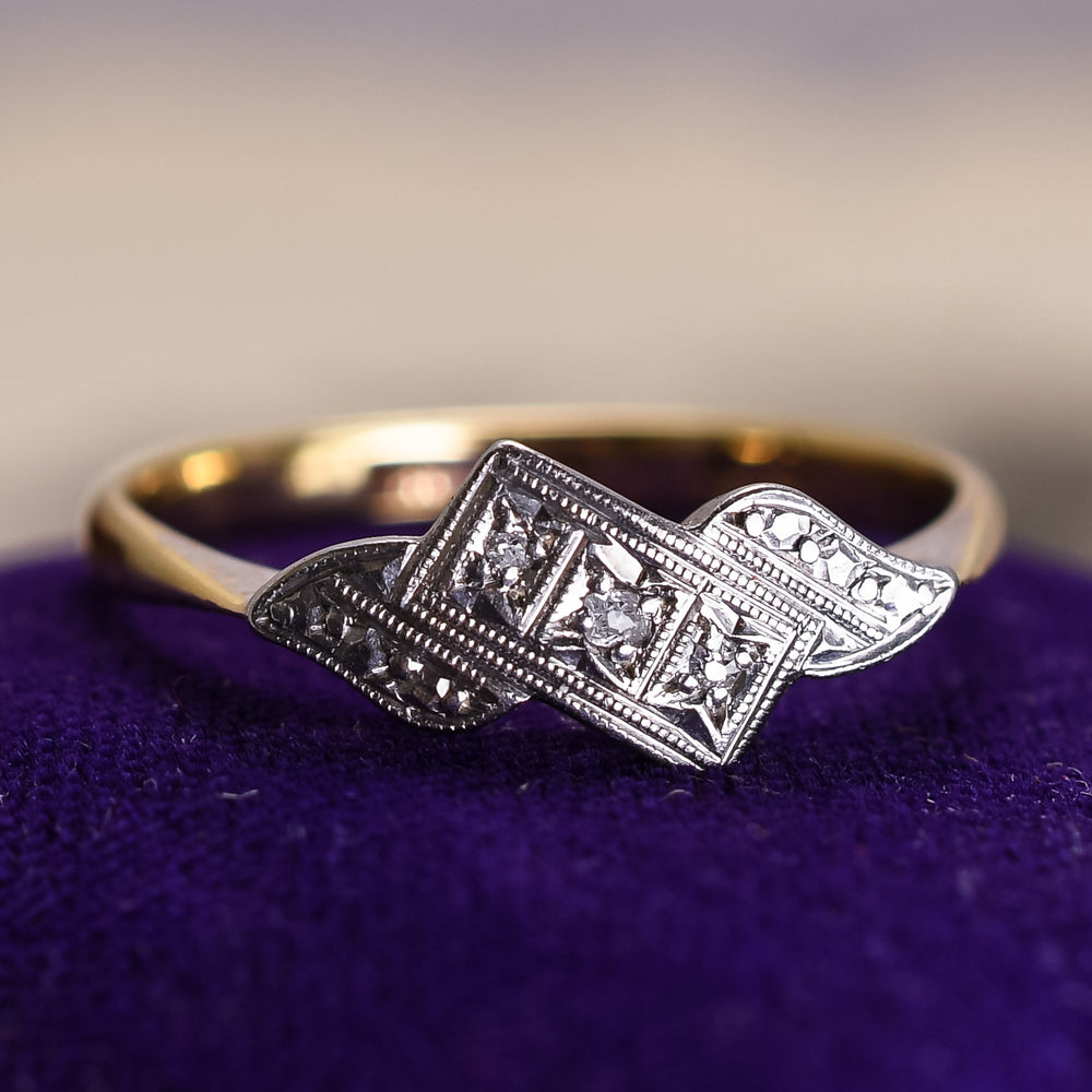 Art Deco Diamond Cluster Ring