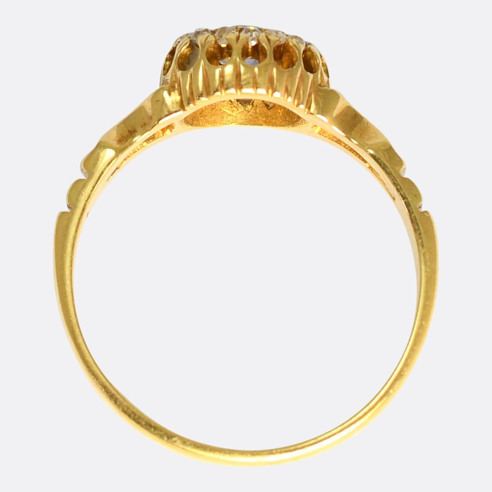 Victorian Sapphire & Diamond Cluster Ring