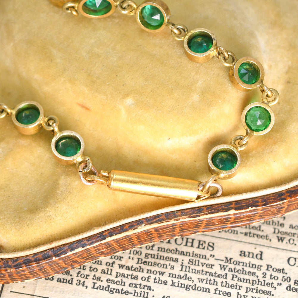 Victorian Green Paste Rivière Necklace