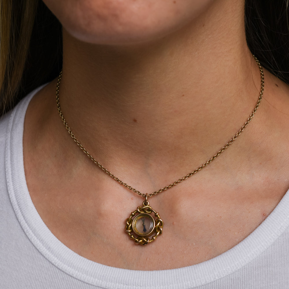 Victorian Gold Compass Pendant