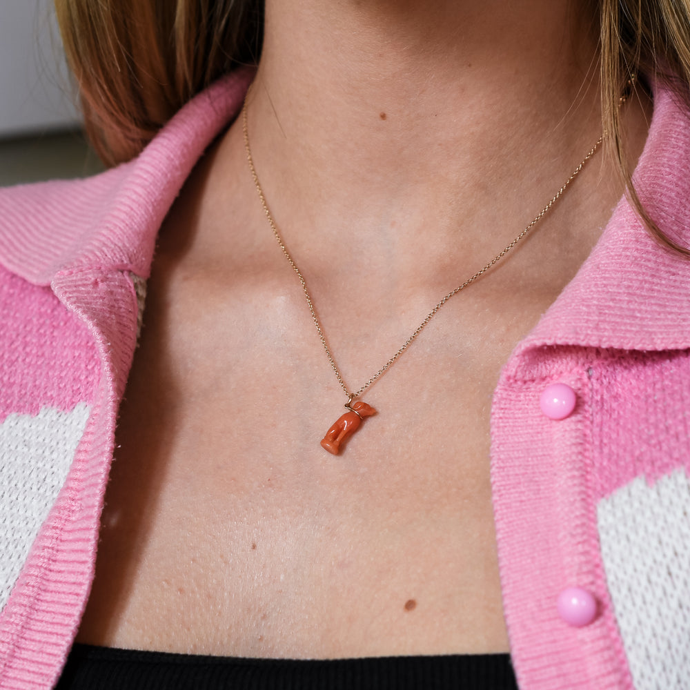 Georgian Coral Dog Charm