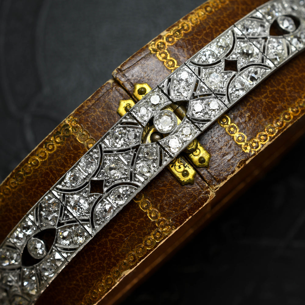 Striking Art Deco Diamond 10 Carat Bracelet