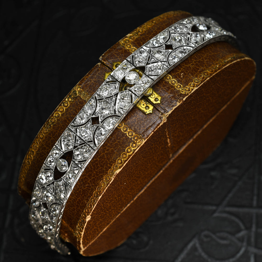 Striking Art Deco Diamond 10 Carat Bracelet