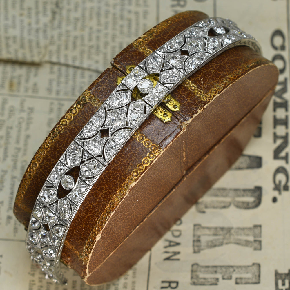 Striking Art Deco Diamond 10 Carat Bracelet