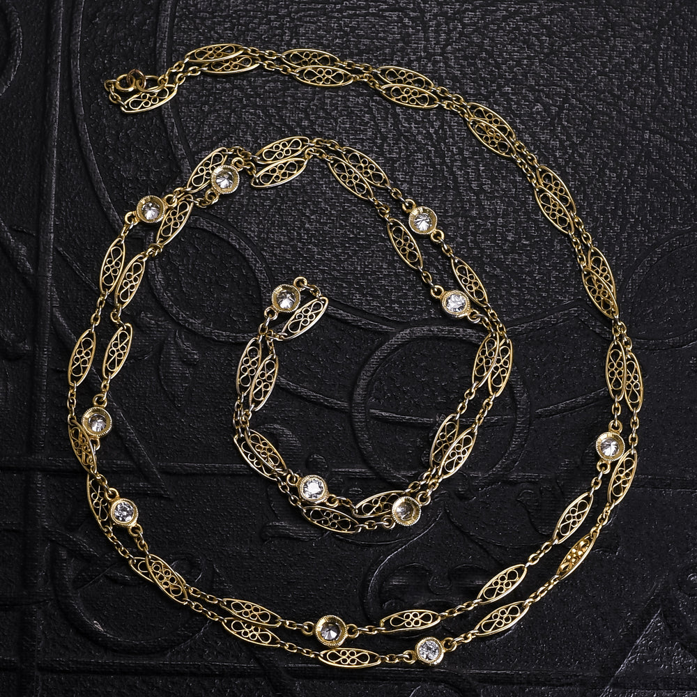 Edwardian Diamond & Infinity Knot Chain, 29