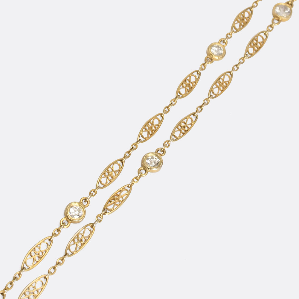Edwardian Diamond & Infinity Knot Chain, 29