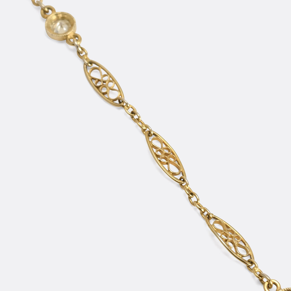 Edwardian Diamond & Infinity Knot Chain, 29