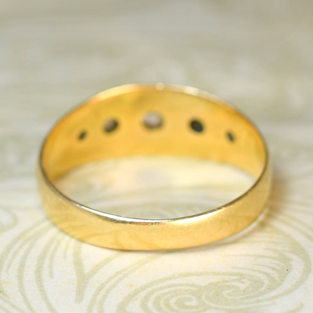 Edwardian 5-Stone Diamond Star Gypsy Ring