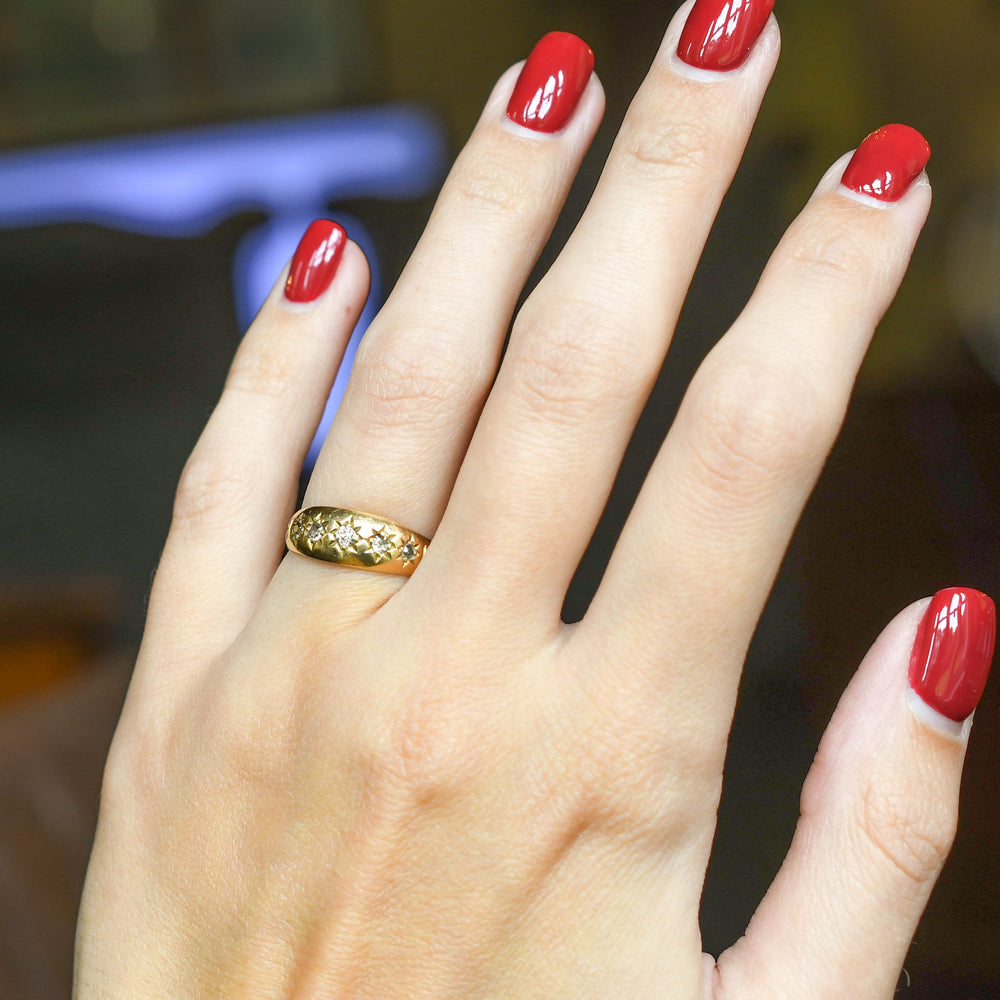Edwardian 5-Stone Diamond Star Gypsy Ring