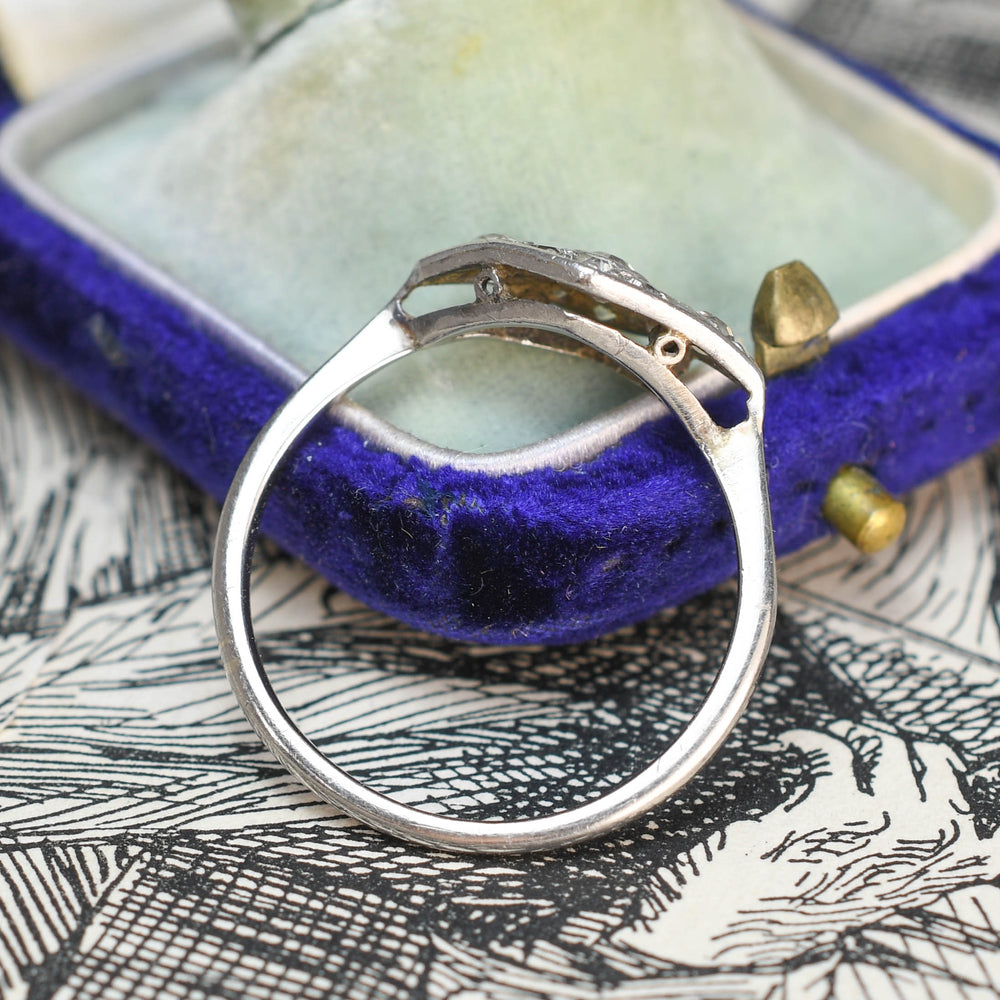 Art Deco Diamond Rhombus Cluster Ring