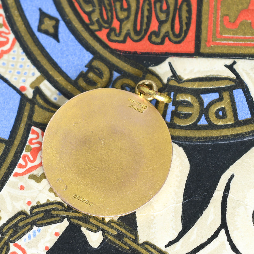 Vintage Gold St Christopher Medallion by Paul Vincze