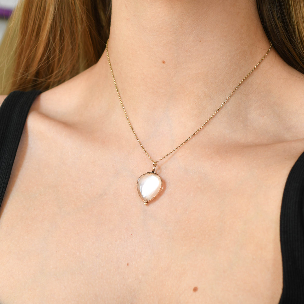 Georgian Rock Crystal 15k Heart Locket