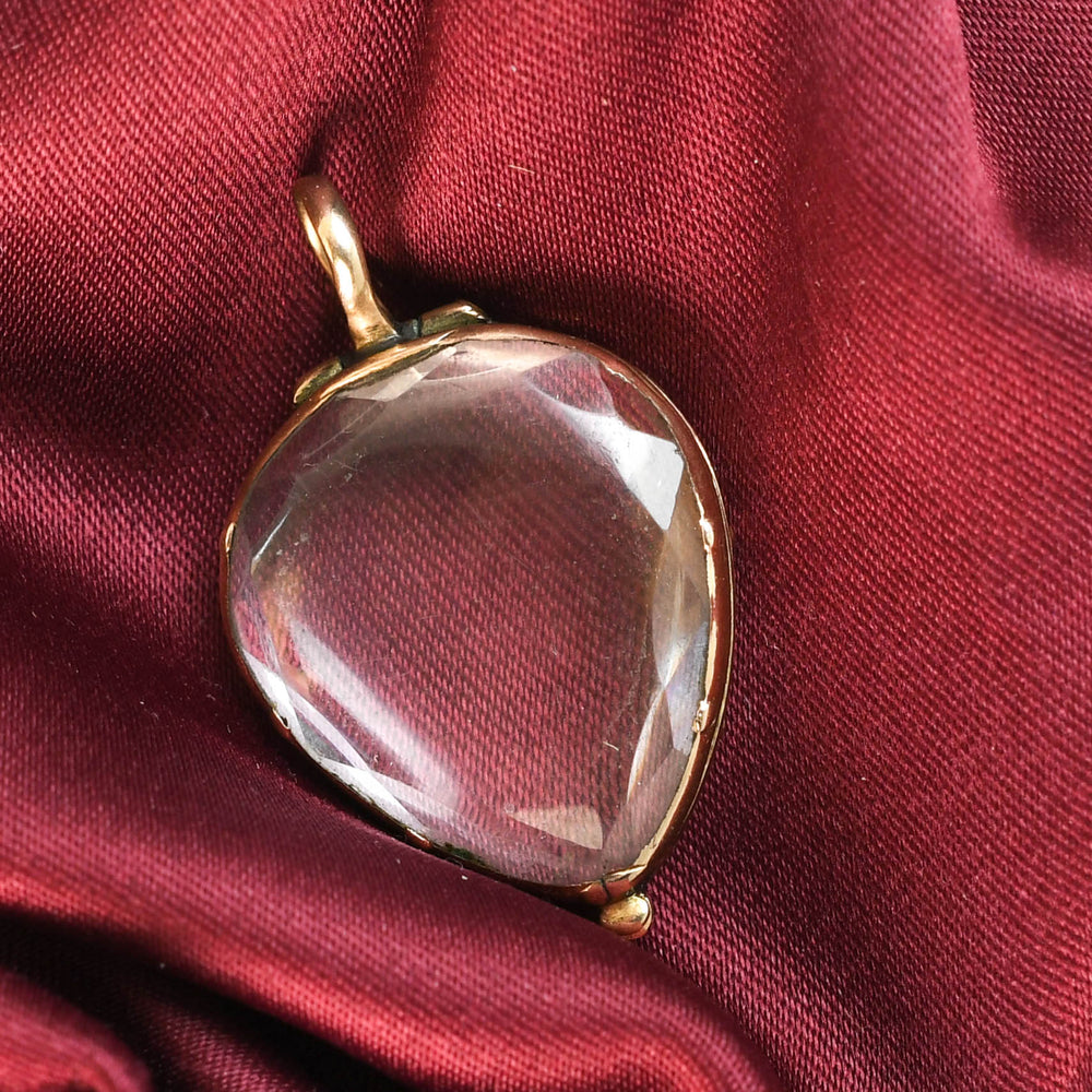 Georgian Rock Crystal 15k Heart Locket