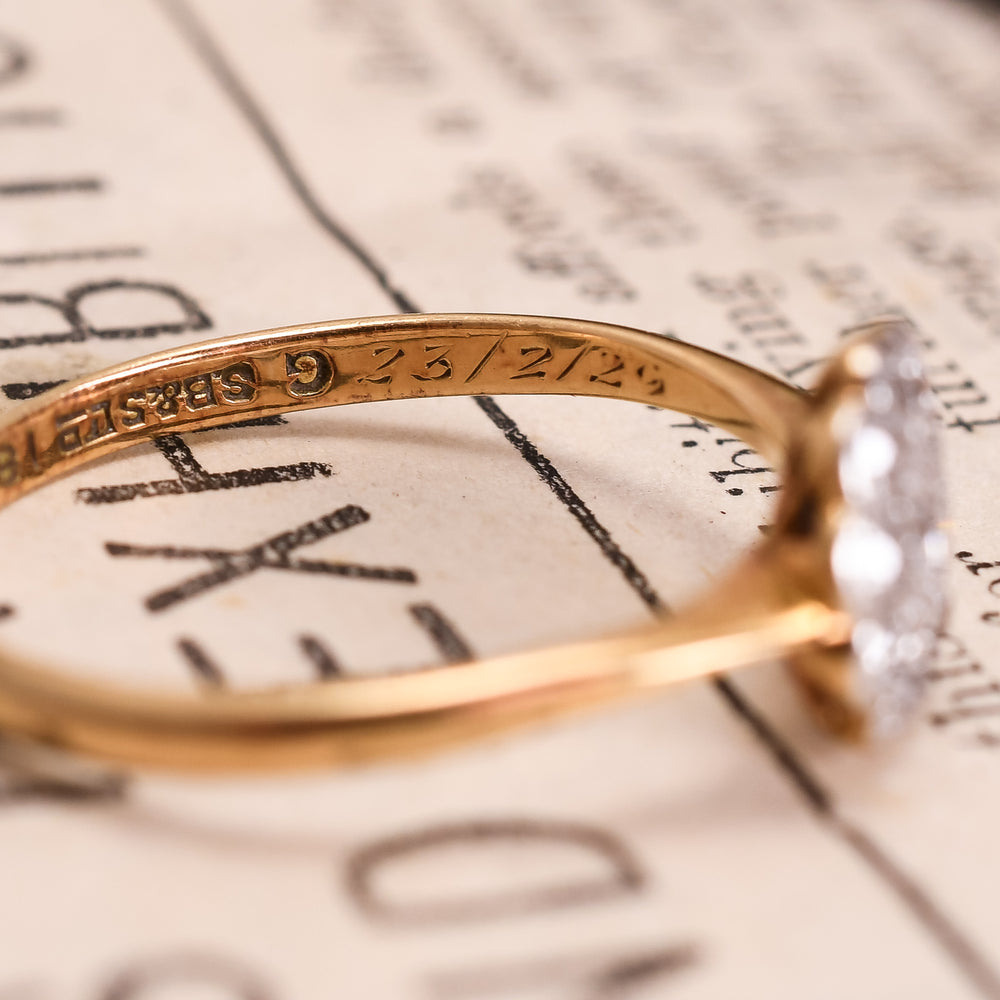 Art Deco Diamond Flower Cluster Ring