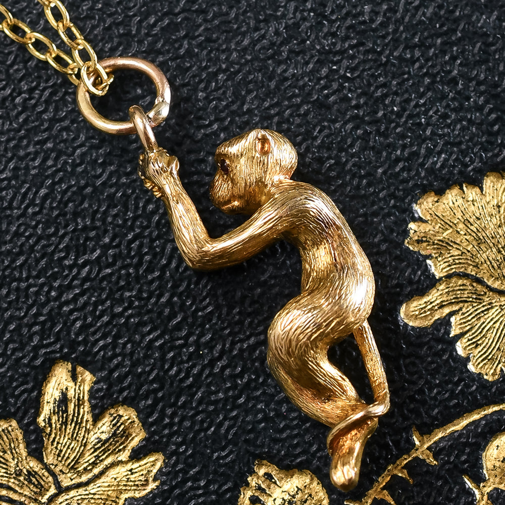 Victorian Gold Monkey Charm