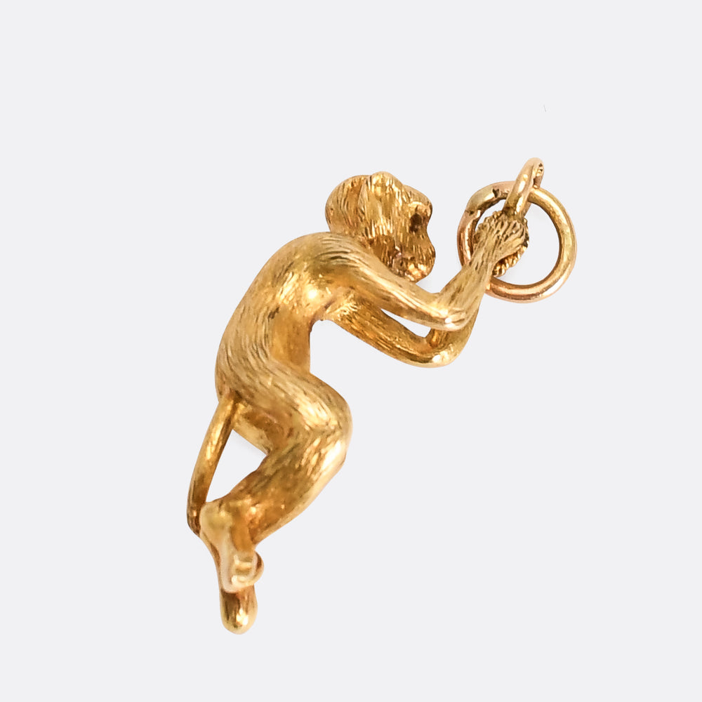 Victorian Gold Monkey Charm