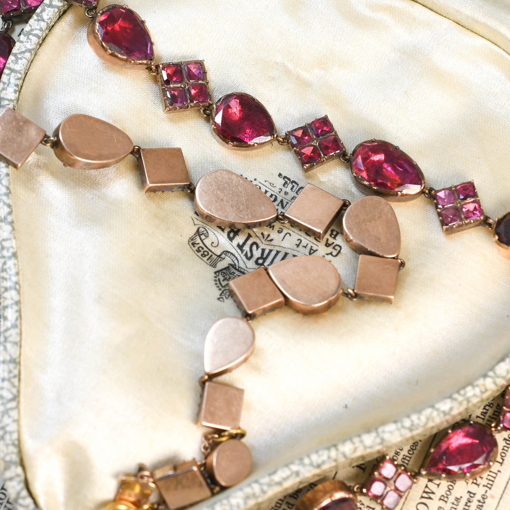 Georgian Garnet Rivière Necklace