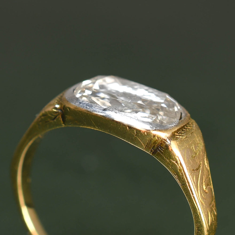 Georgian 1.67ct Diamond East-West Solitaire Ring