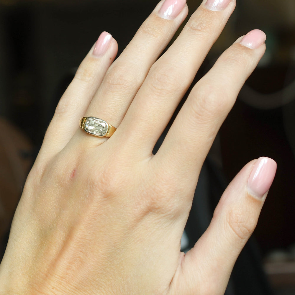 Georgian 1.67ct Diamond East-West Solitaire Ring