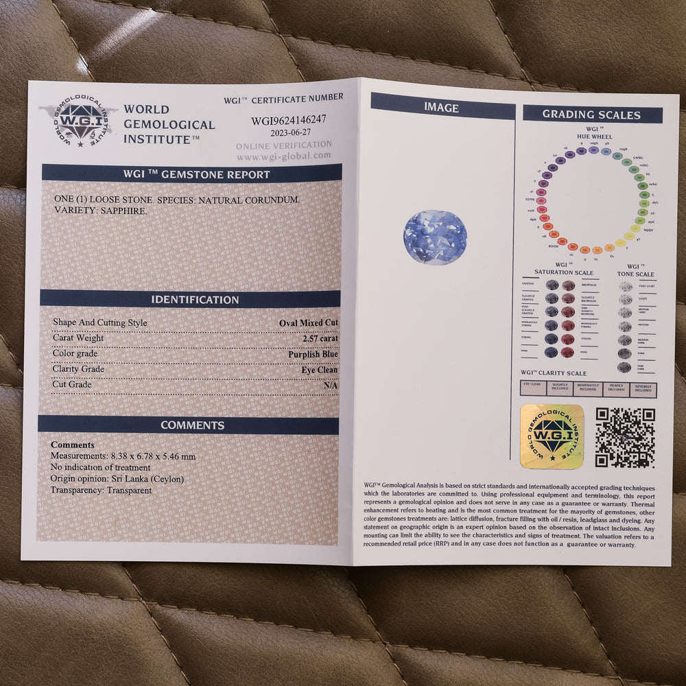 Victorian 2.57ct Ceylon Sapphire & Diamond Engagement Ring