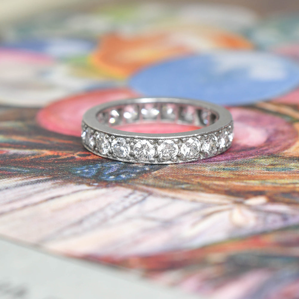 Art Deco 2ct Diamond Platinum Eternity Ring