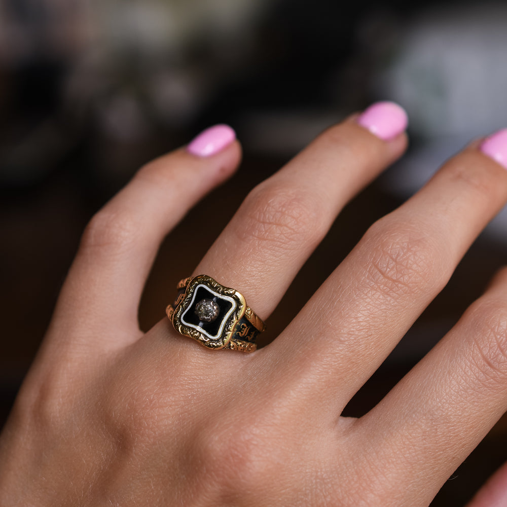 Georgian Diamond Memorial Ring