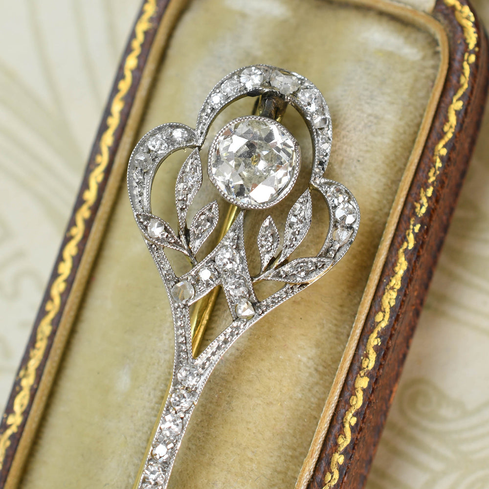 Belle Époque Diamond Lapel Pin