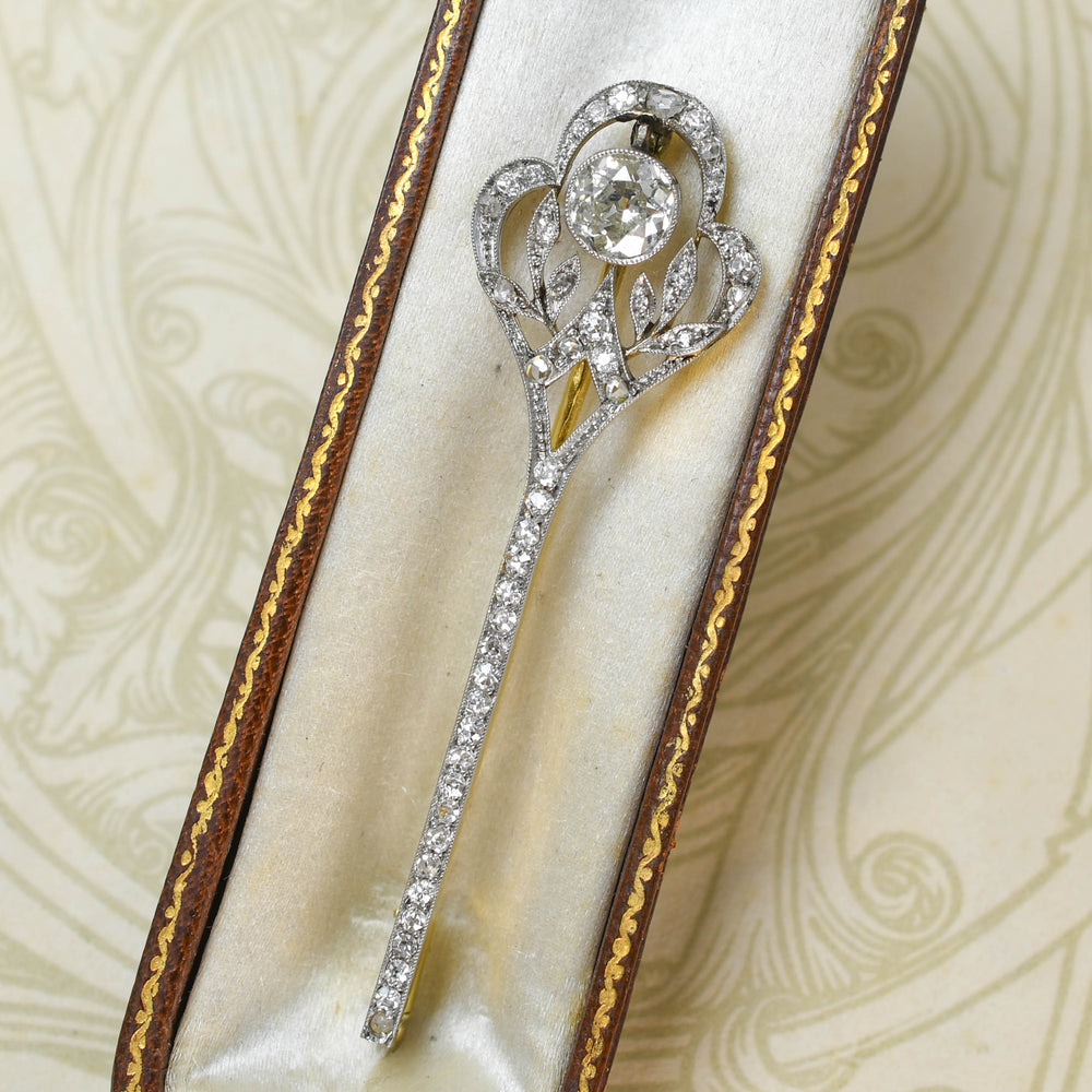 Belle Époque Diamond Lapel Pin