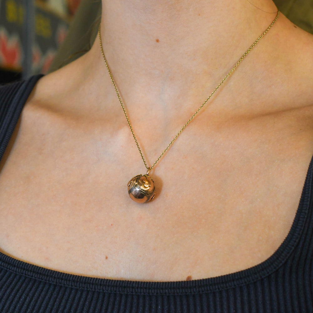 Victorian Rose Gold Masonic Orb Pendant