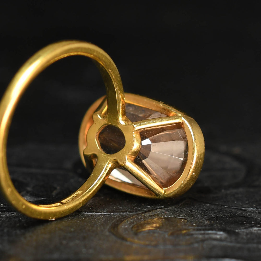 Mid-Century 9.80ct Precious Topaz 22k Gold Ring