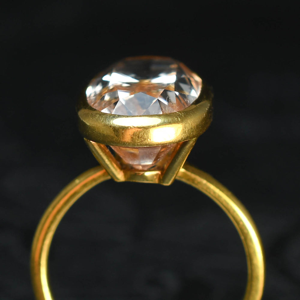 Mid-Century 9.80ct Precious Topaz 22k Gold Ring