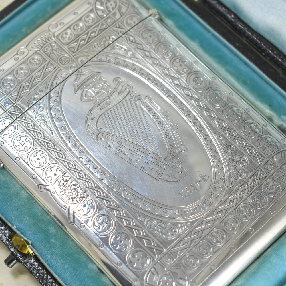 Antique Irish Silver Cigarette Case