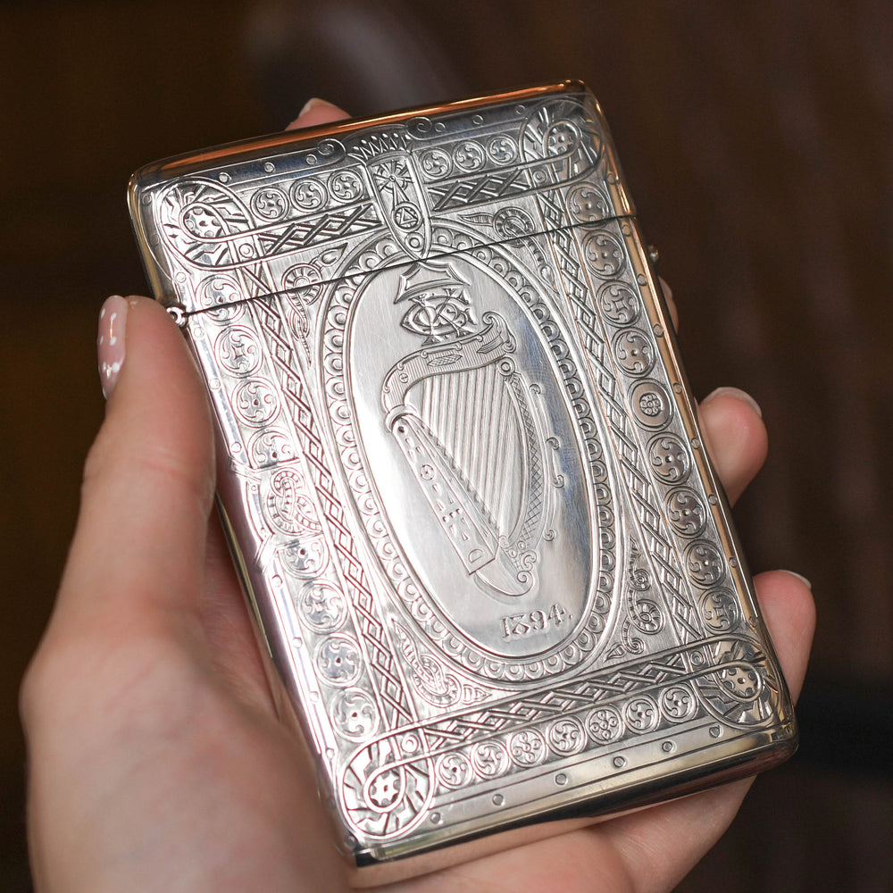 Antique Irish Silver Cigarette Case