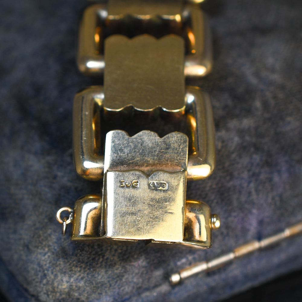 Mid-Century Gold Chunky Bracelet by Cropp & Farr