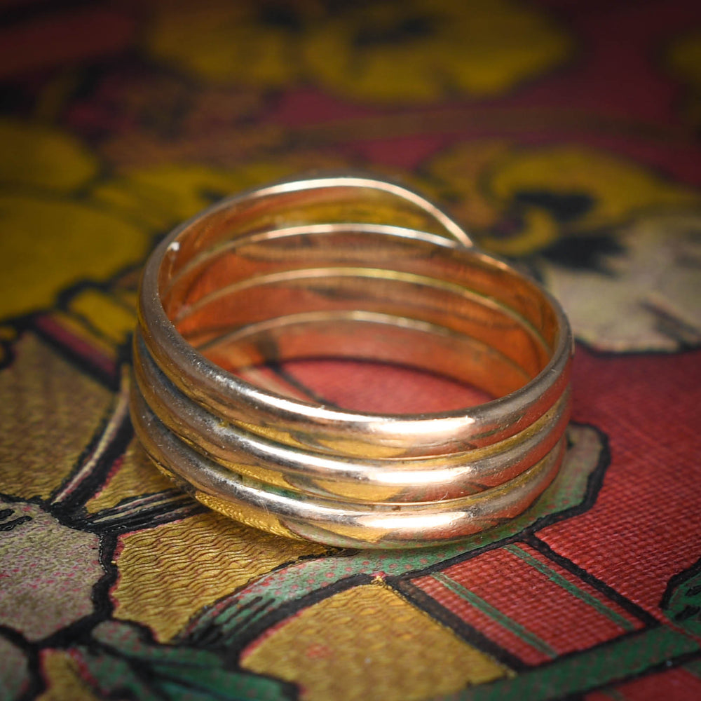 Edwardian Turquoise Coiled Snake Ring