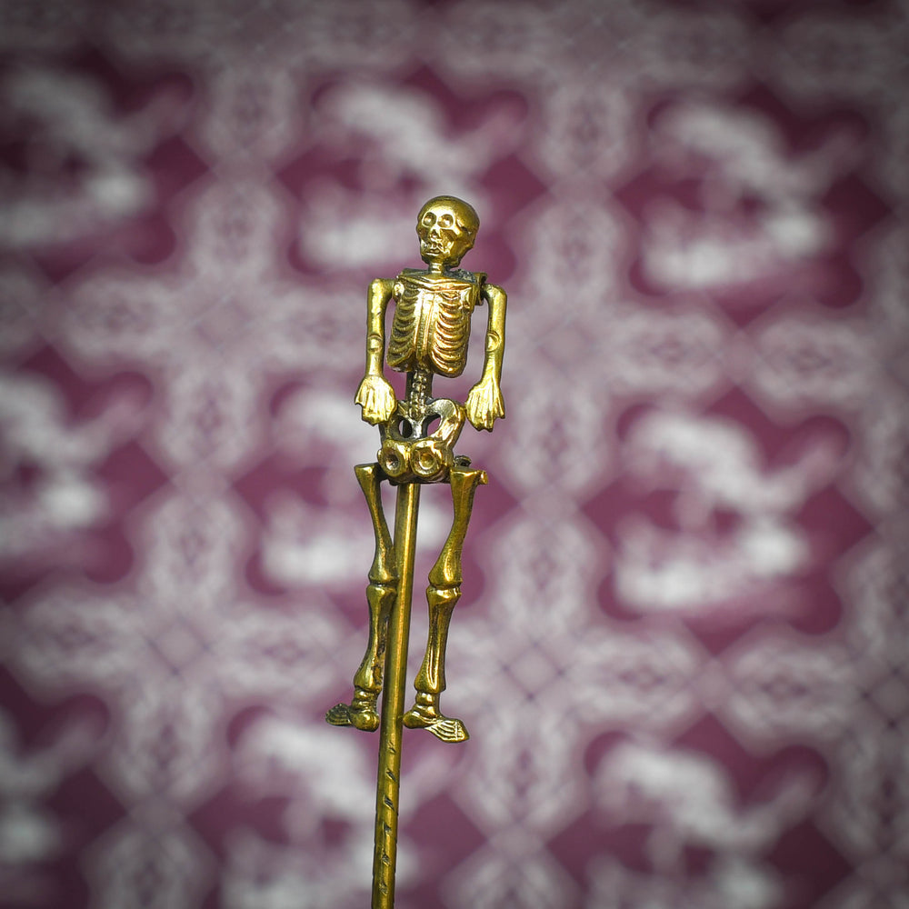 Georgian Gold Articulated Skeleton Pin