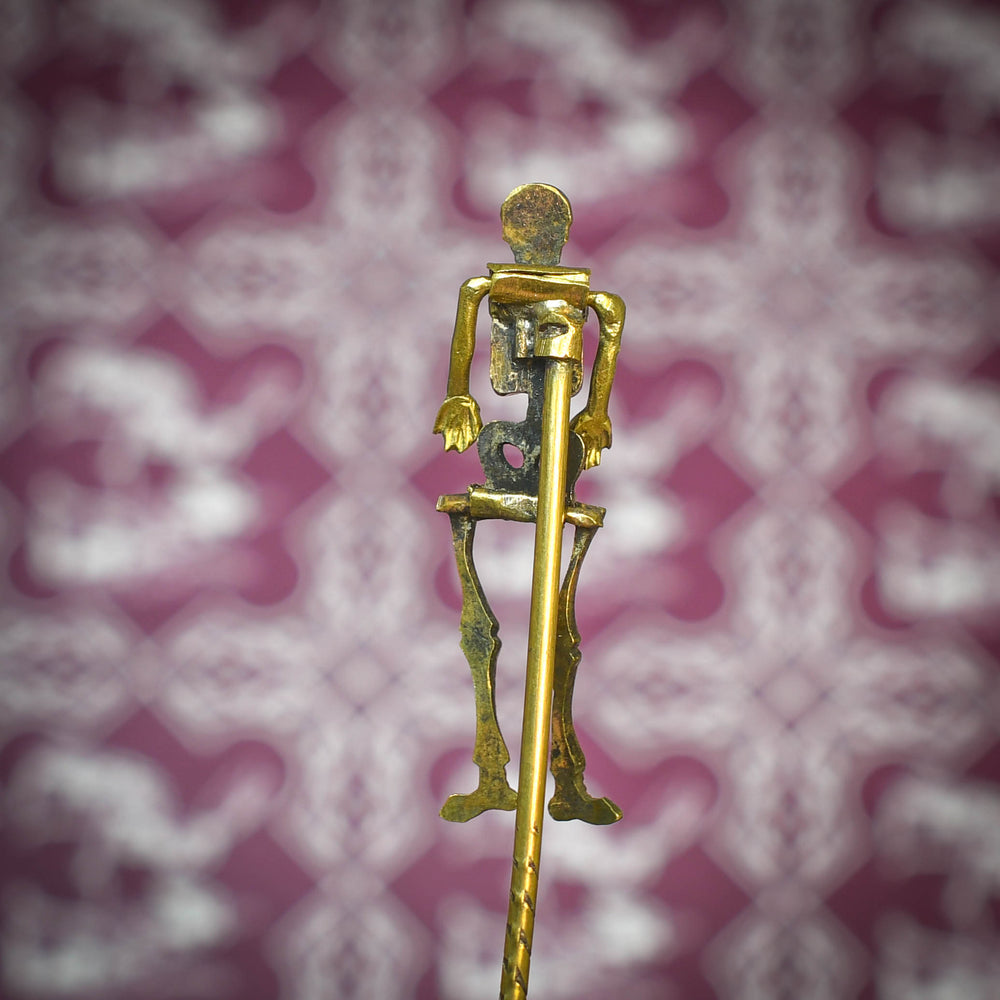 Georgian Gold Articulated Skeleton Pin