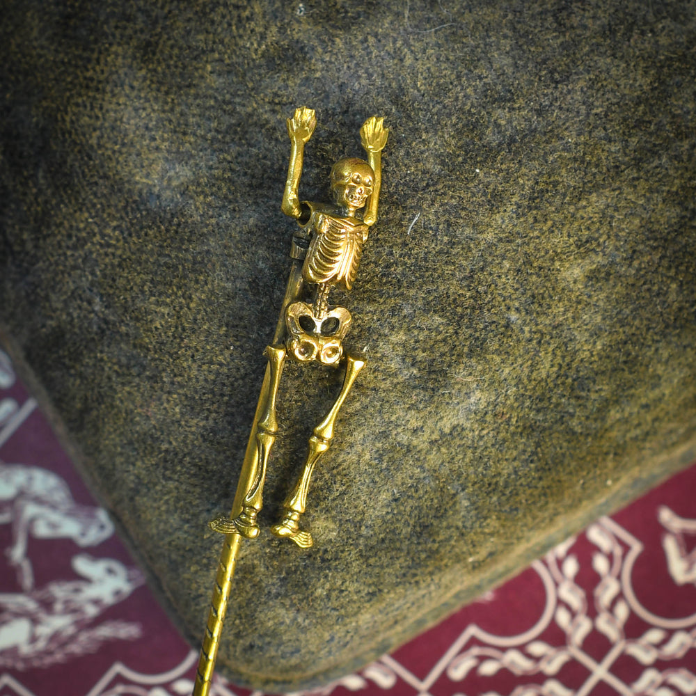 Georgian Gold Articulated Skeleton Pin