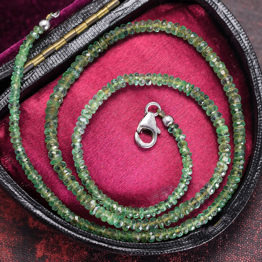 Mid-Century Emerald Bead Necklace