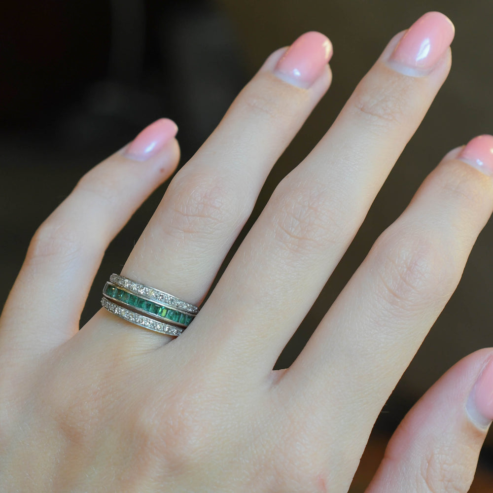 Art Deco Ruby, Emerald & Diamond