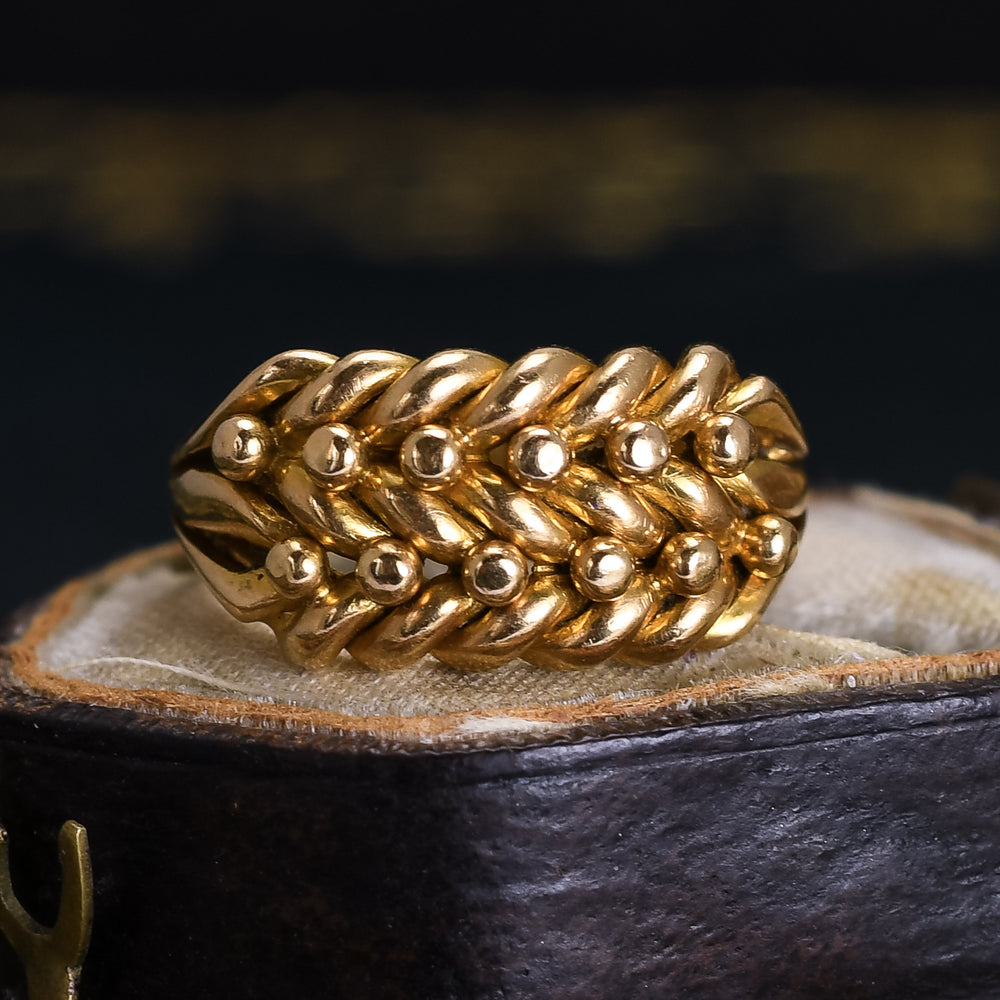 Edwardian 18k Gold Keeper Ring