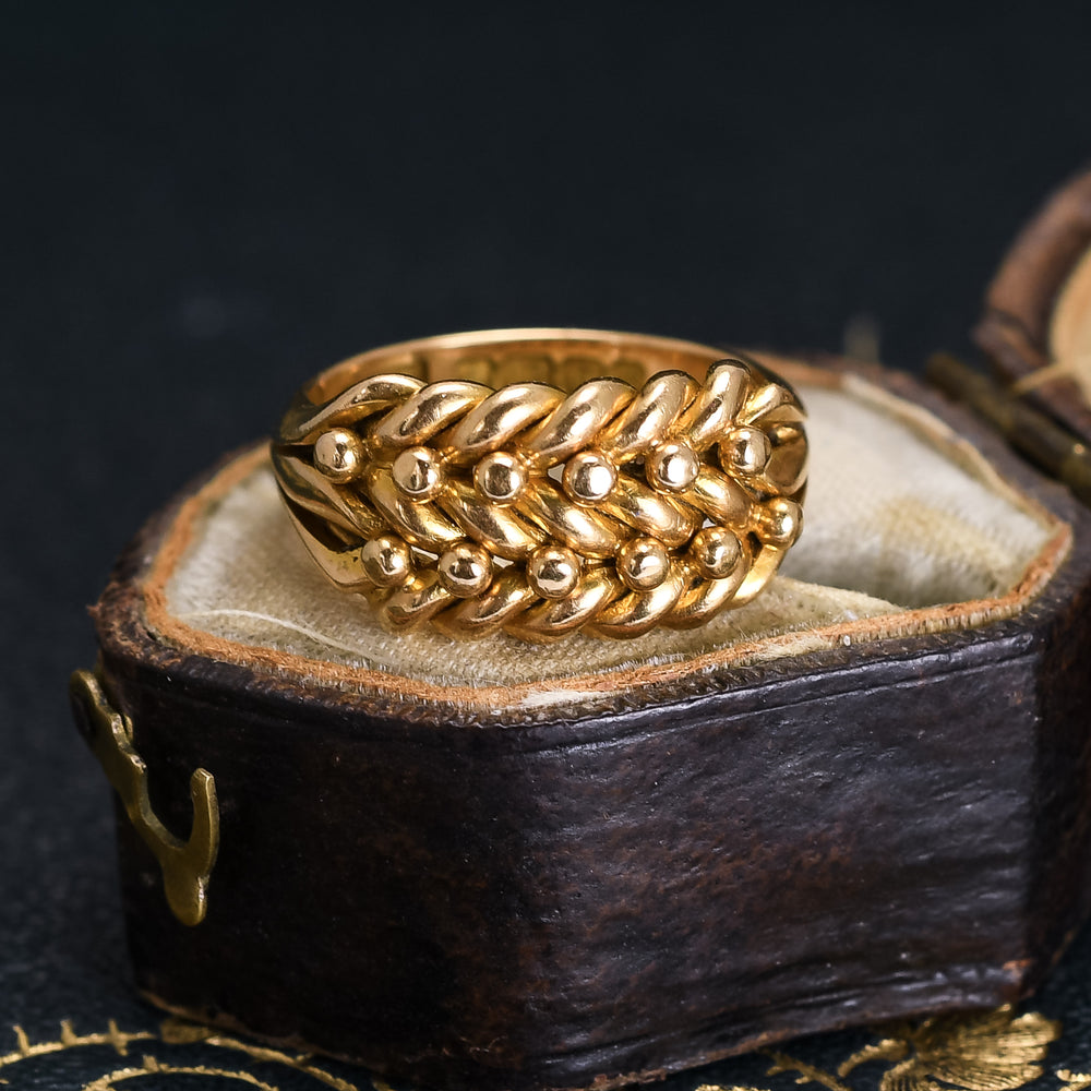 Edwardian 18k Gold Keeper Ring