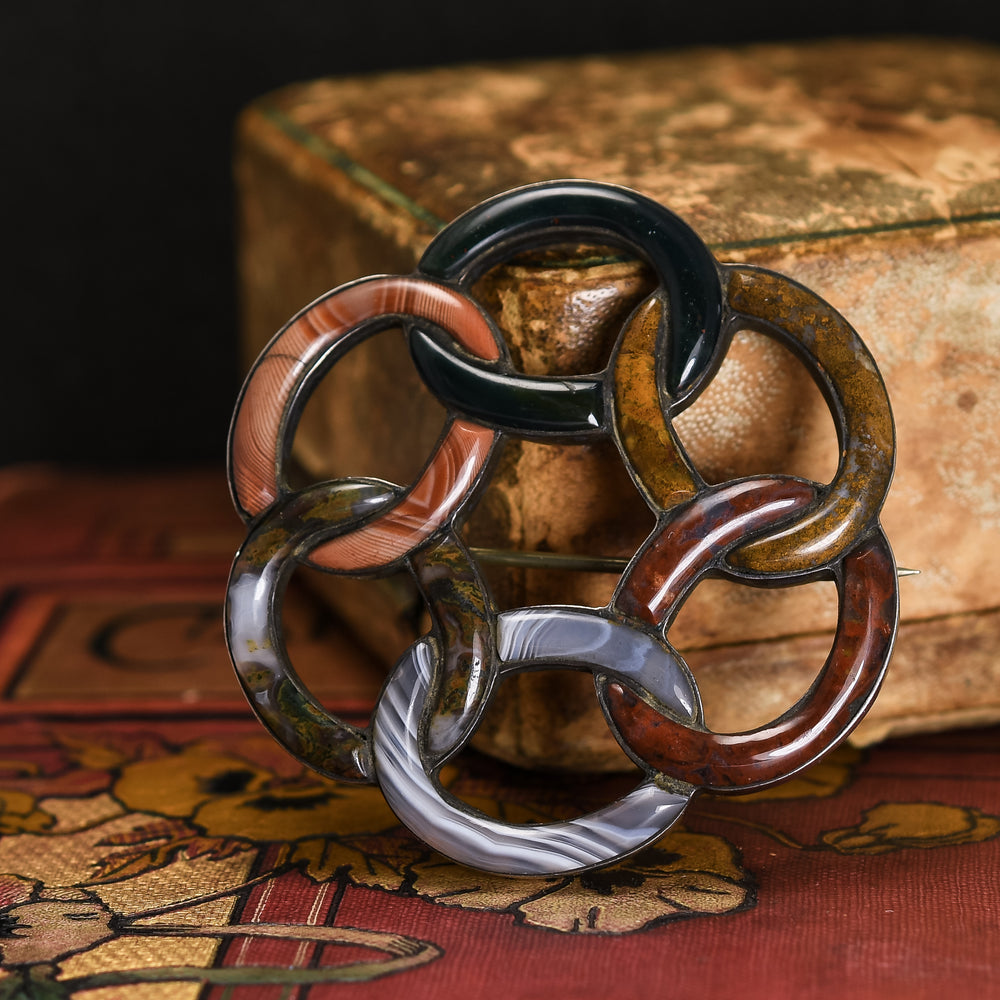 Victorian Scottish Agate Brooch
