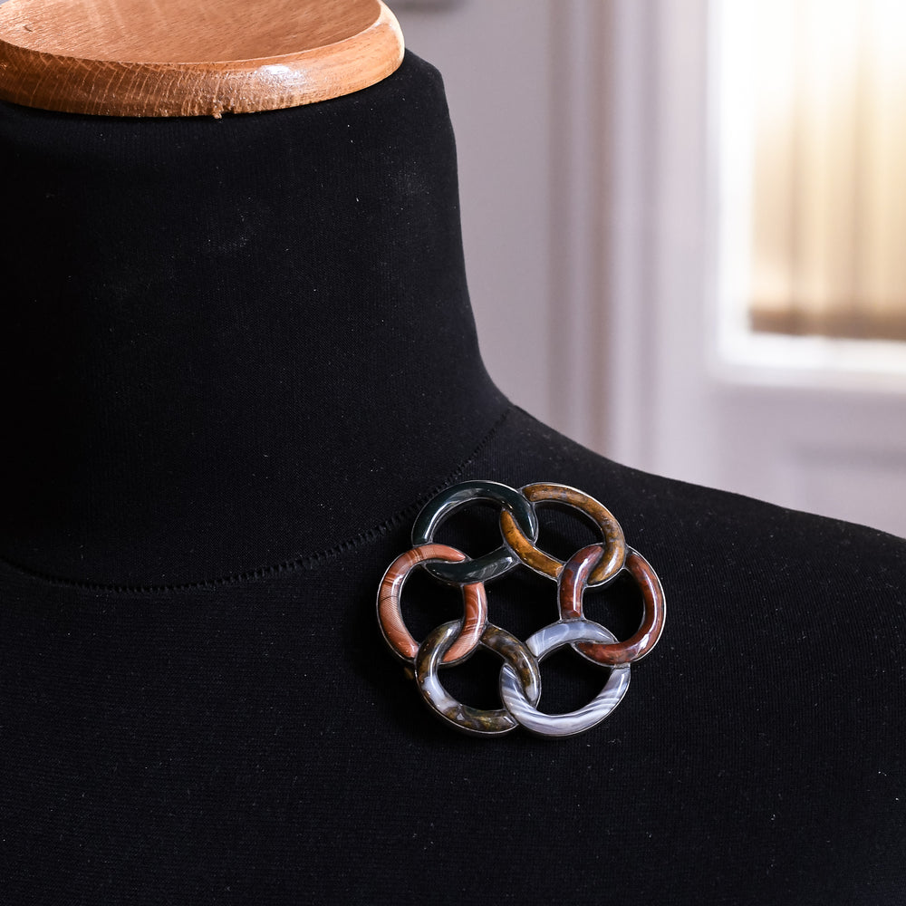 Victorian Scottish Agate Brooch