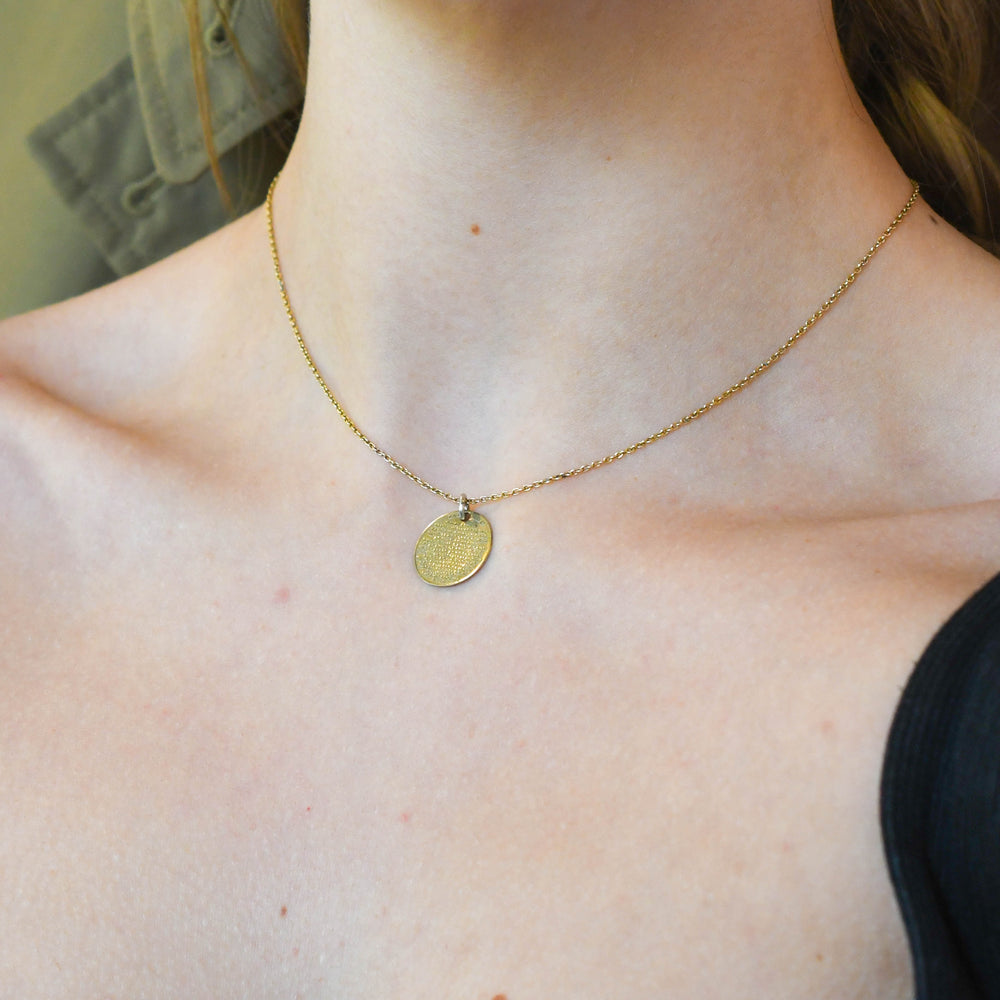 Mid-Century Miniature Prayer Coin Charm