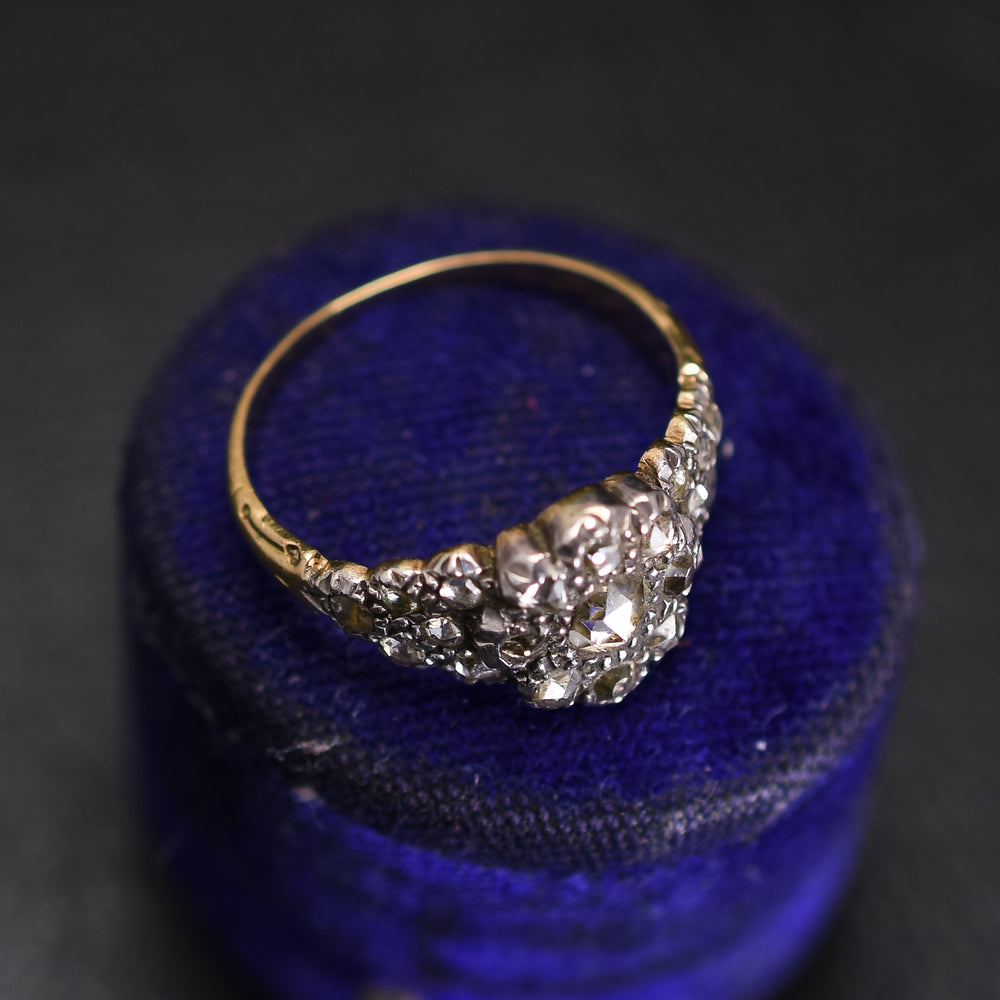 Georgian Diamond Flower Cluster Ring