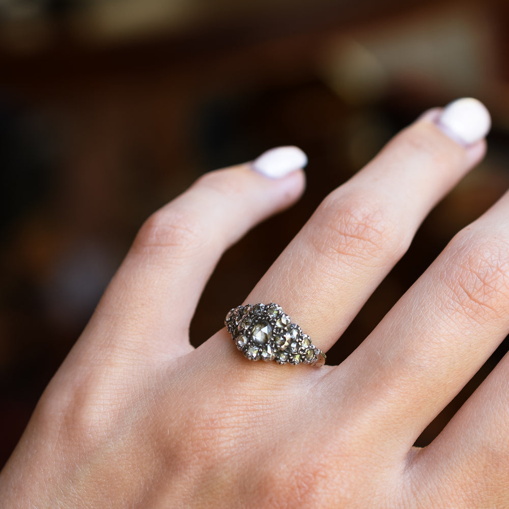 Georgian Diamond Flower Cluster Ring