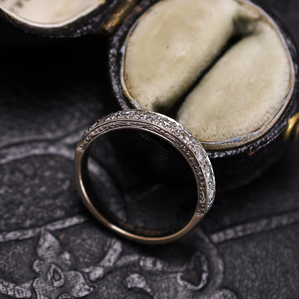 Art Deco Diamond Half Eternity Ring