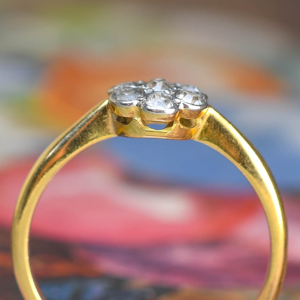 Edwardian Diamond Daisy Ring